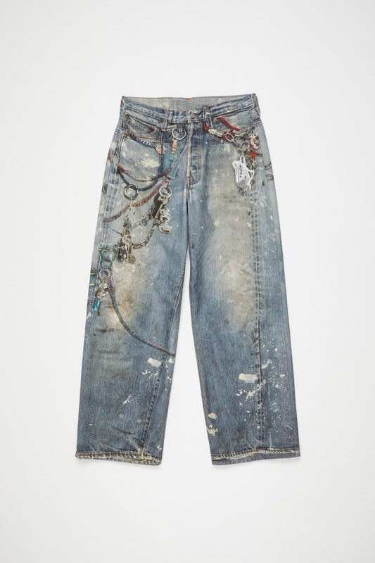 JEANS PRINT MID BLUE