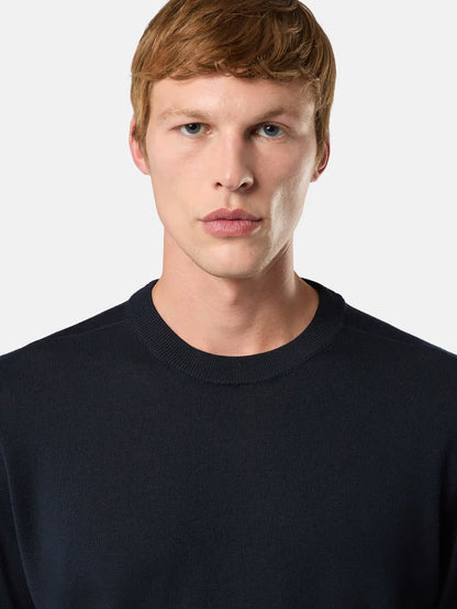KNITTED SWEATER NAVY BLUE A0020