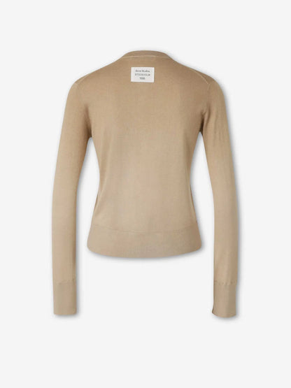 V-NECK SWEATER SAND BEIGE