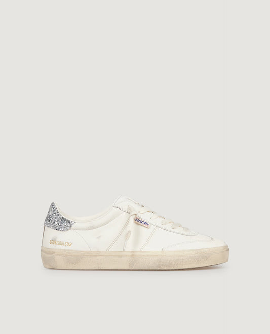 SOUL-STAR NAPPA UPPER BIO BASED HF TONGUE GLITTER HEEL WHITE/SILVER