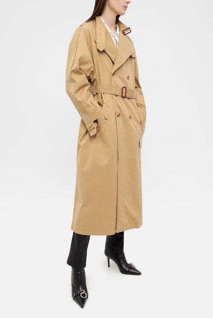 DECONSTRUCTED OVERSIZED TRENCH COAT KHAKI