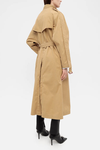 DECONSTRUCTED OVERSIZED TRENCH COAT KHAKI