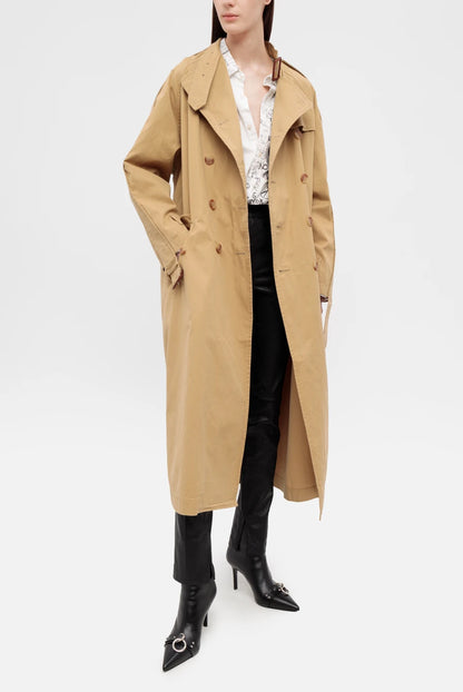 DECONSTRUCTED OVERSIZED TRENCH COAT KHAKI