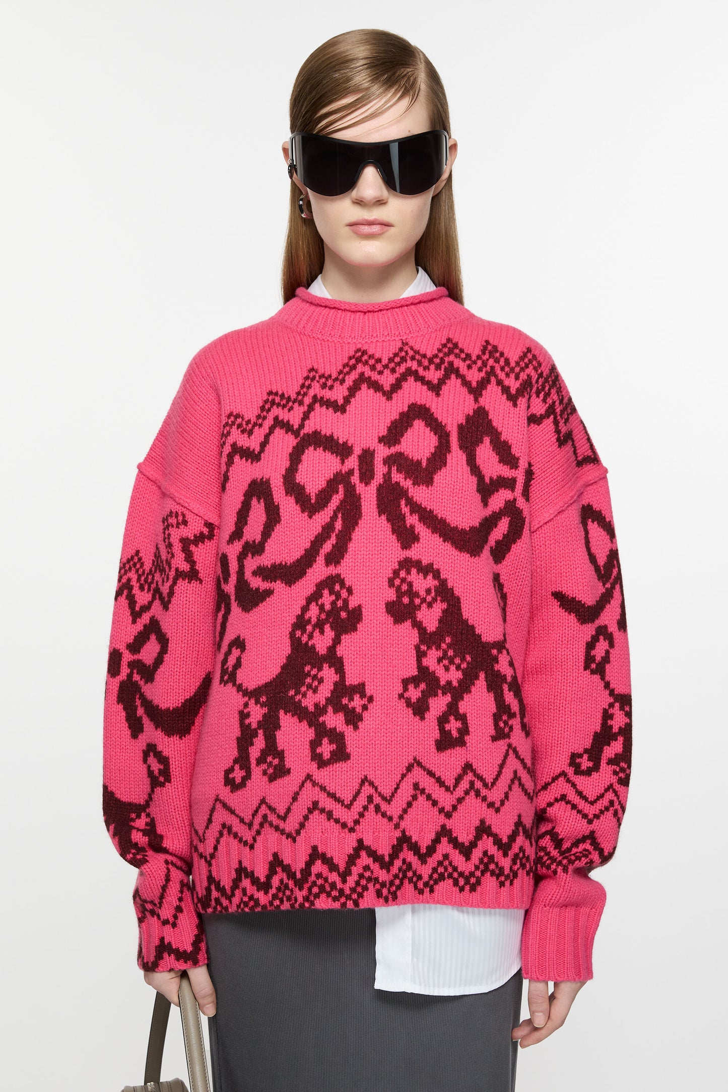 KNITTED SWEATER PINK/RED