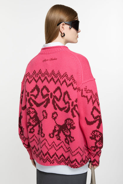 KNITTED SWEATER PINK/RED
