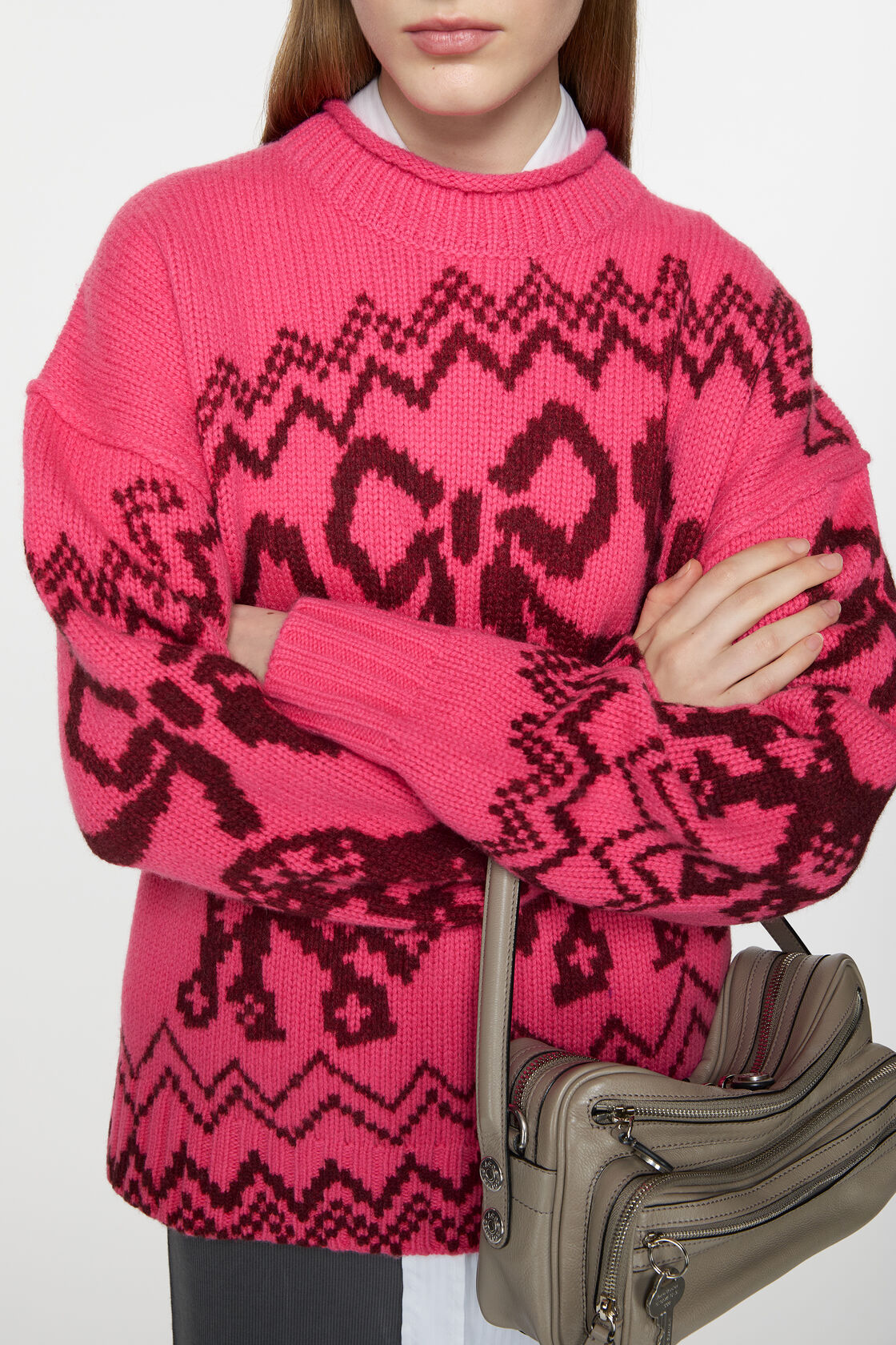 KNITTED SWEATER PINK/RED