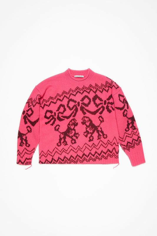 KNITTED SWEATER PINK/RED