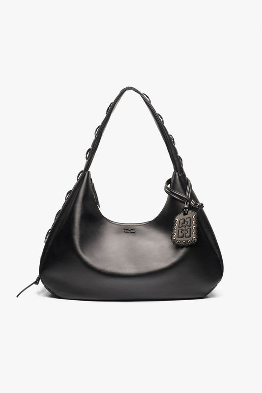 GANNI BOU BAG HOBO XXL BLACK
