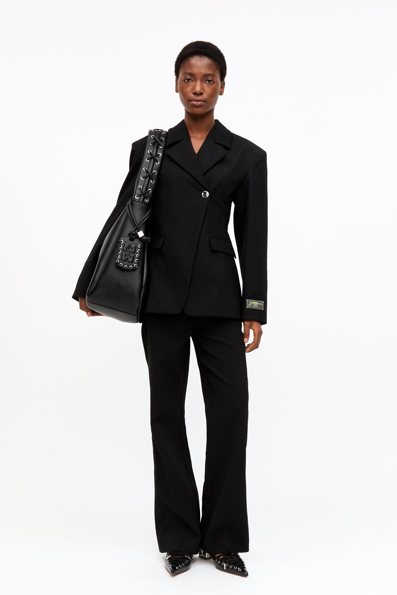 GANNI BOU BAG HOBO XXL BLACK