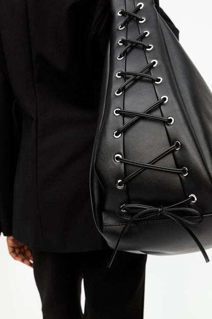 GANNI BOU BAG HOBO XXL BLACK