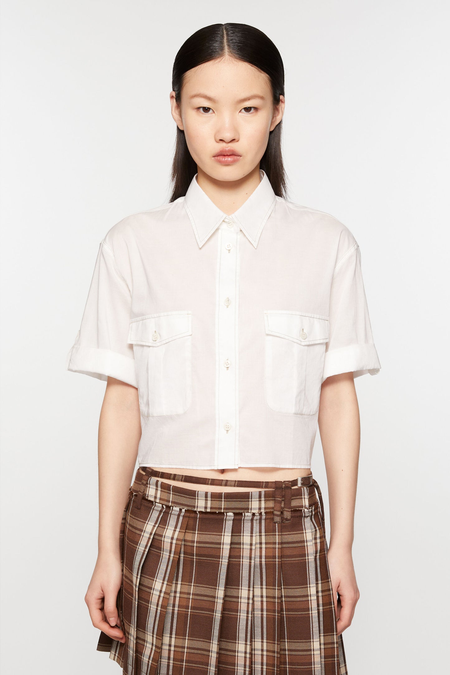 CROPPED BLOUSE OPTIC WHITE