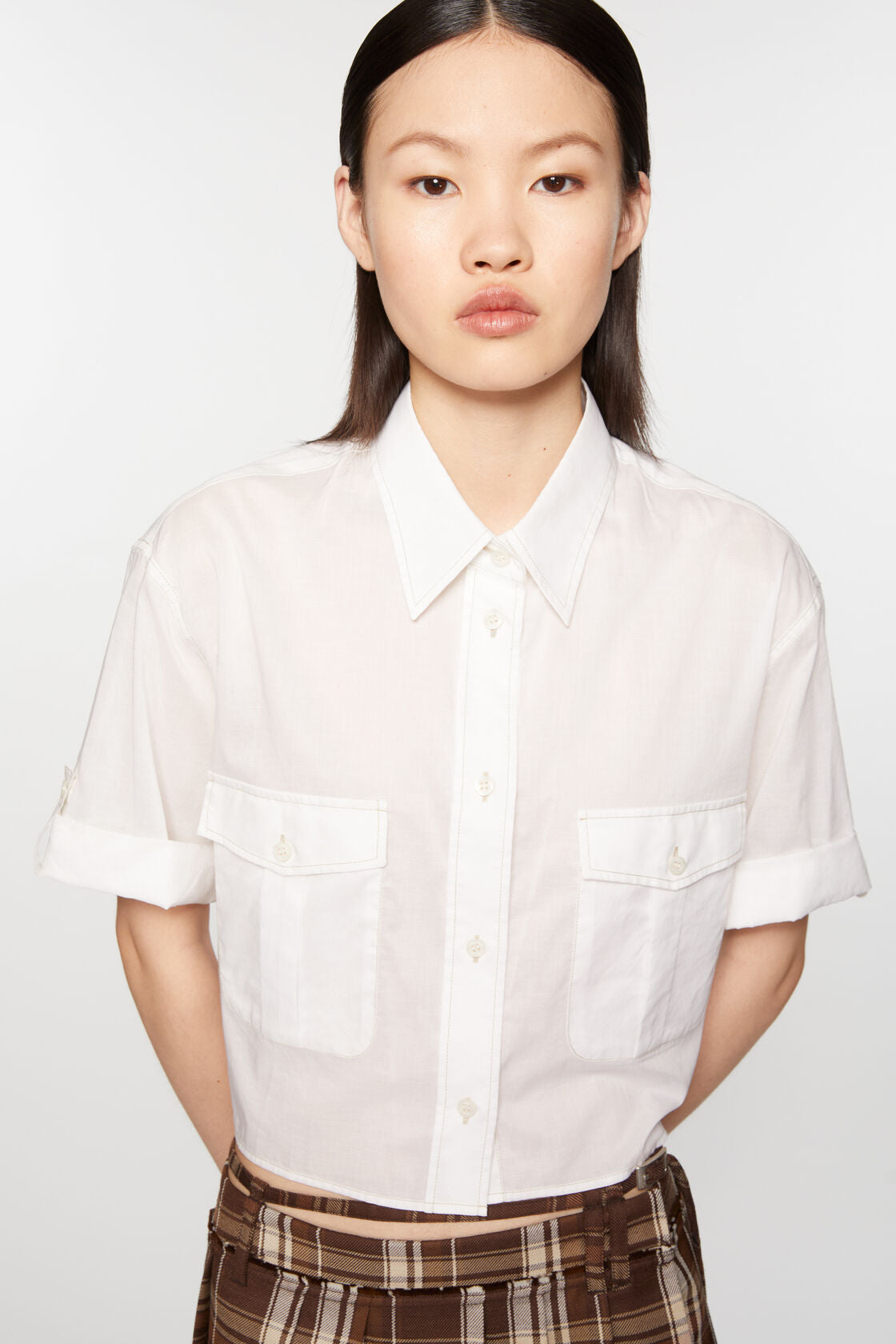 CROPPED BLOUSE OPTIC WHITE
