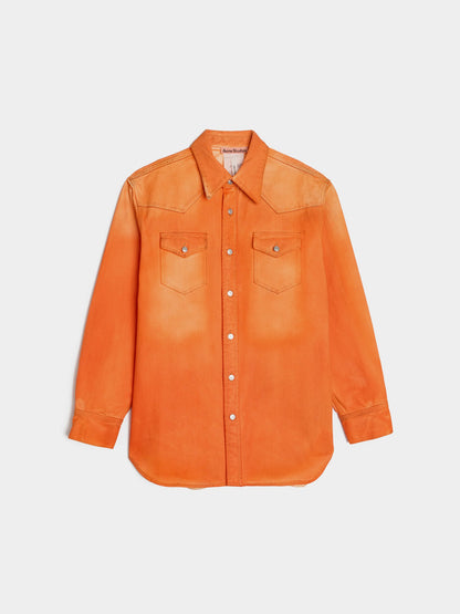 DENIM JACKET NEON ORANGE