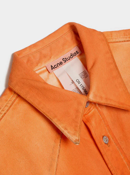 DENIM JACKET NEON ORANGE