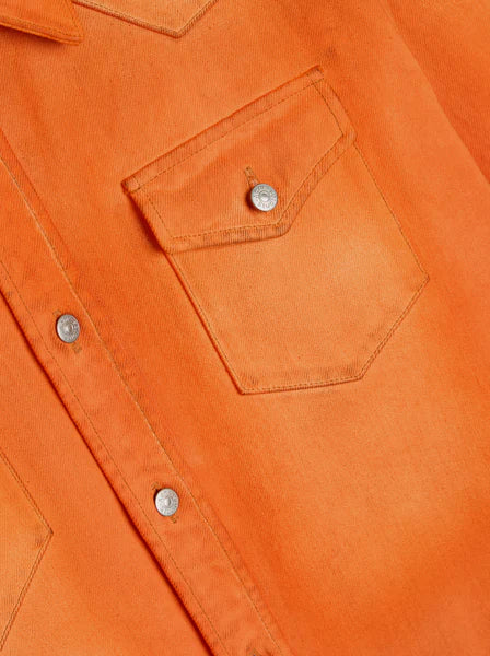 DENIM JACKET NEON ORANGE