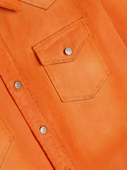 DENIM JACKET NEON ORANGE