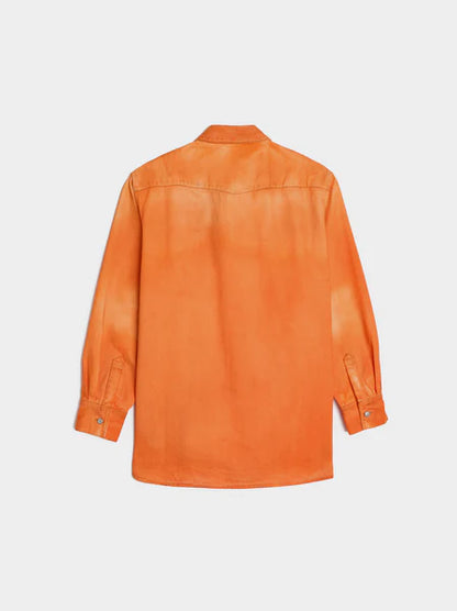DENIM JACKET NEON ORANGE