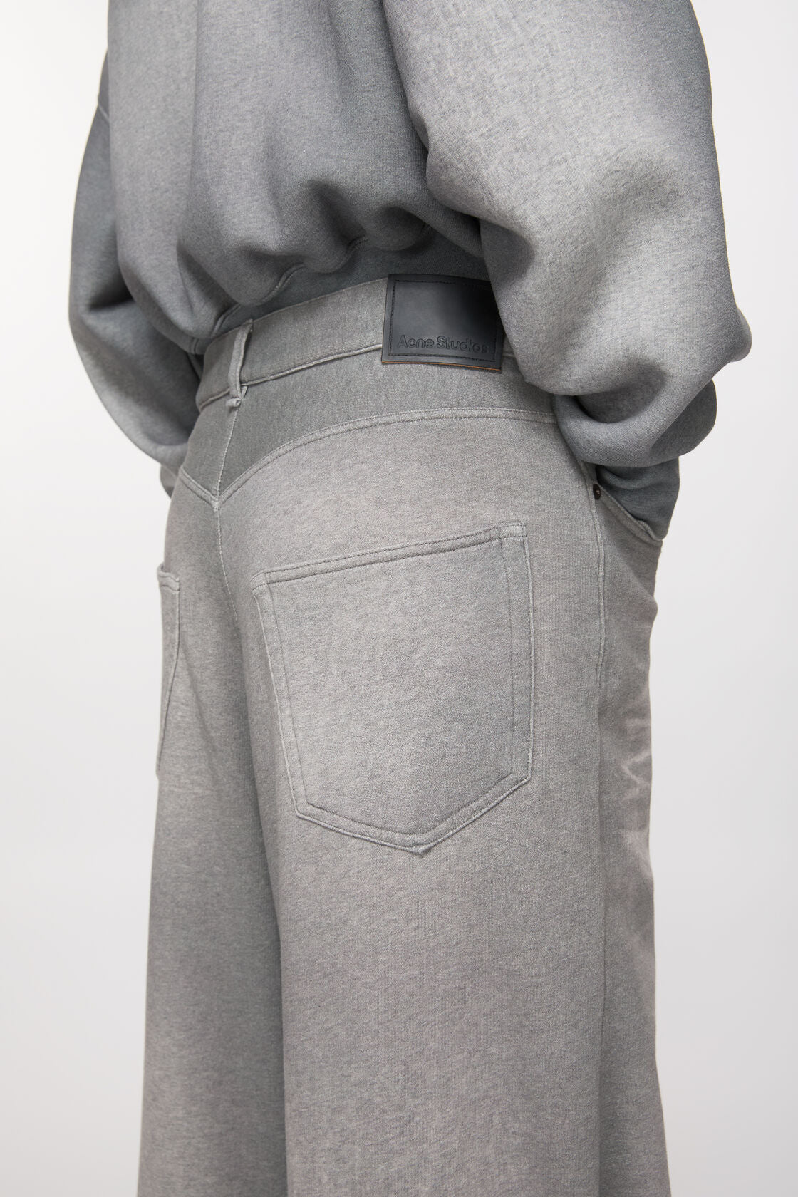 WIDE JEANS GREY MELANGE