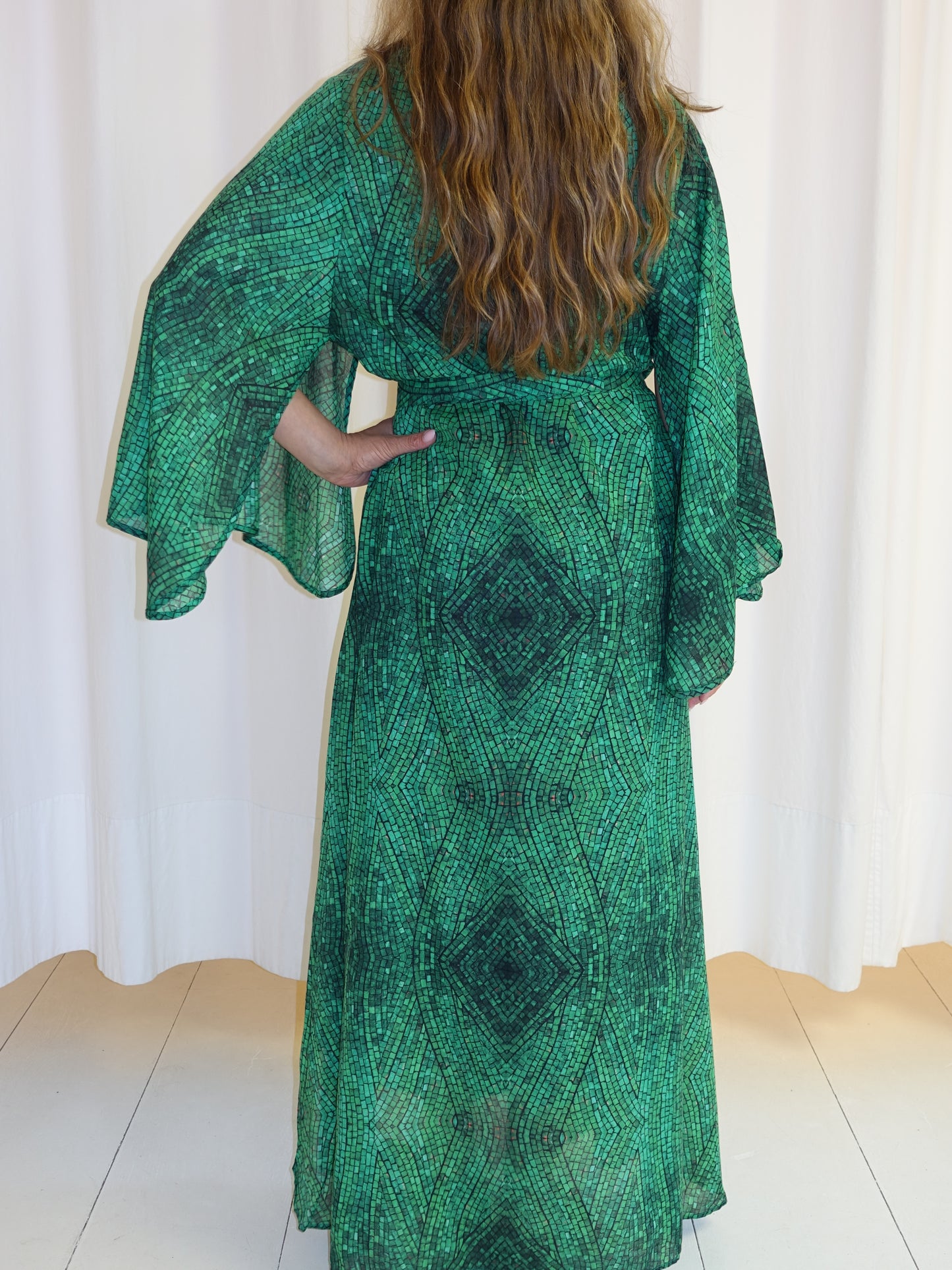 ANASTASIA DRESS GREEN TILE