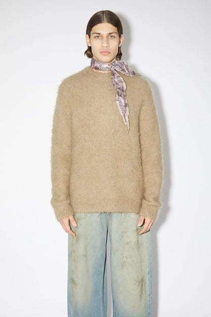 CREWNECK KNITWEAR DARK BEIGE