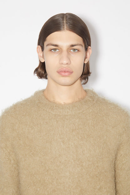 CREWNECK KNITWEAR DARK BEIGE