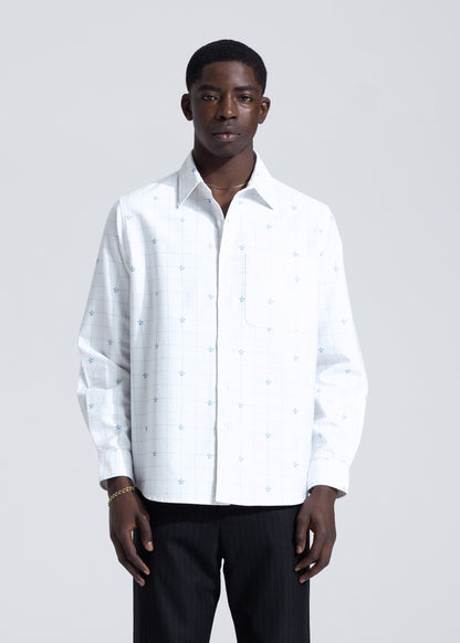 LEMON CHECKERD SHIRT LIGHT BLUE