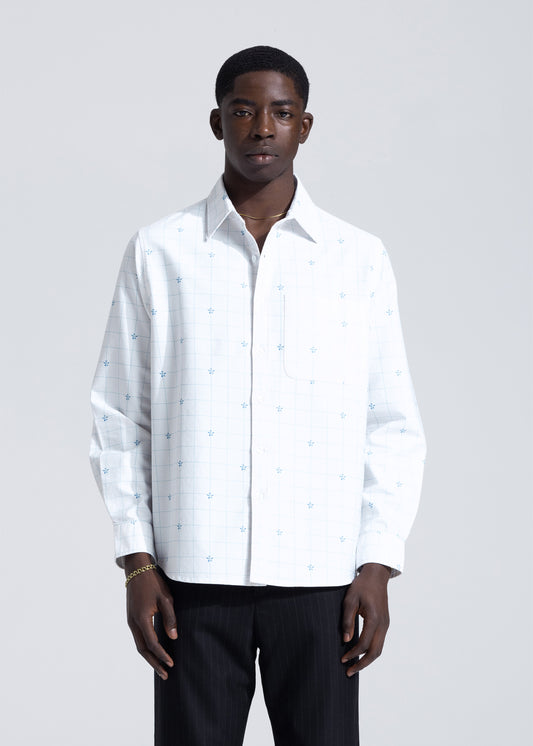 LEMON CHECKERD SHIRT LIGHT BLUE