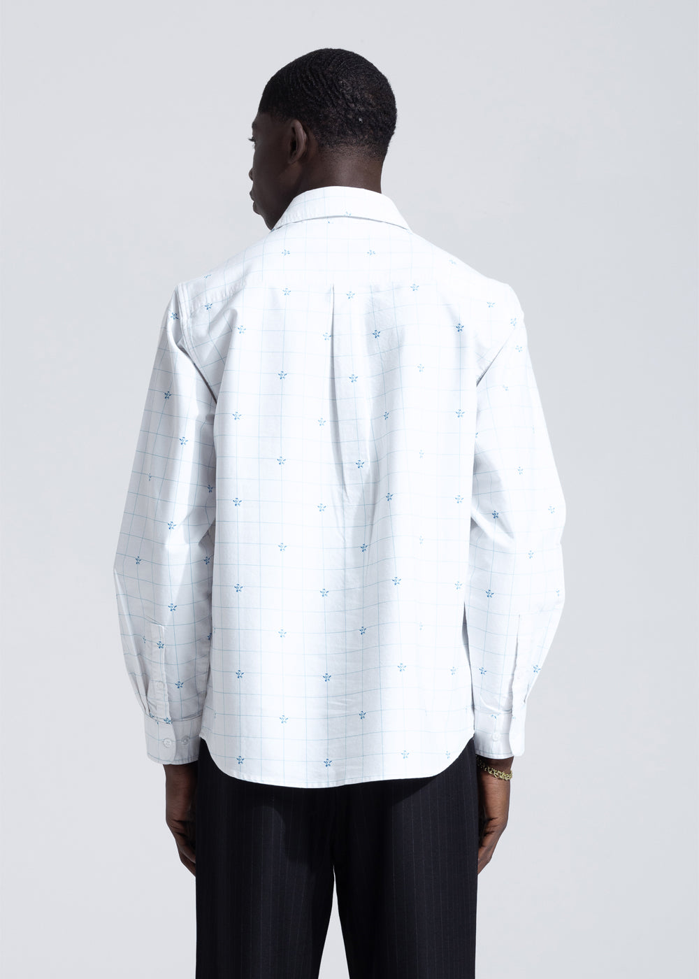 LEMON CHECKERD SHIRT LIGHT BLUE