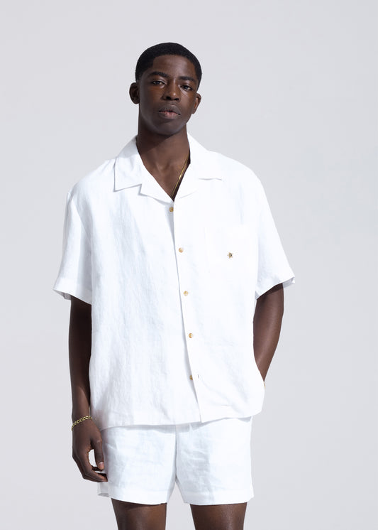 GARDEN HOSE LINEN SHIRT WHITE