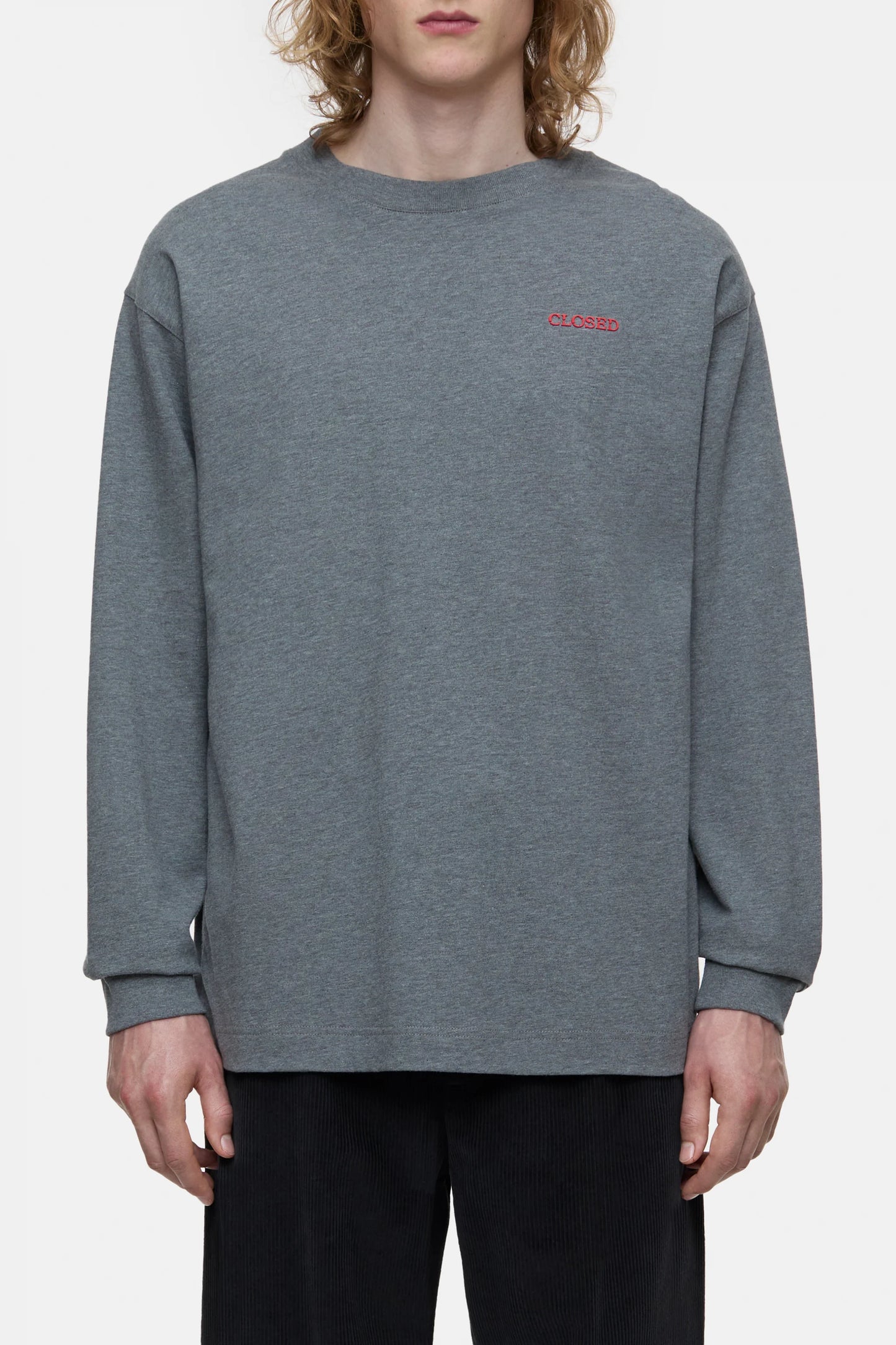 LONG SLEEVE T-SHIRT DARK GREY MELANGE