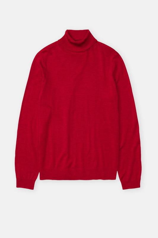 TURTLE-NECK JUMPER CHILLI PEPPER RED
