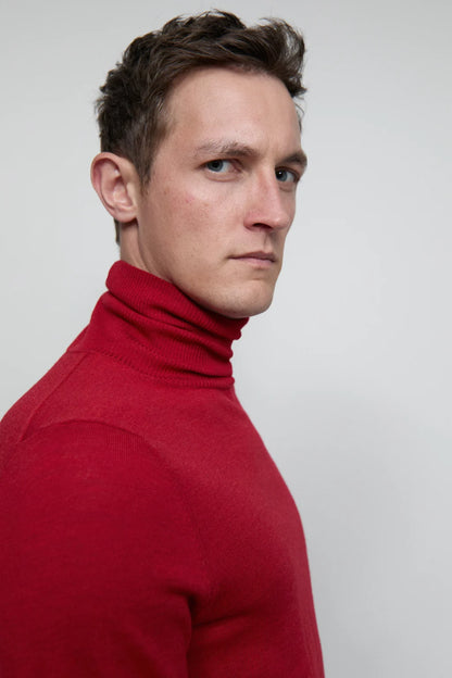 TURTLE-NECK JUMPER CHILLI PEPPER RED