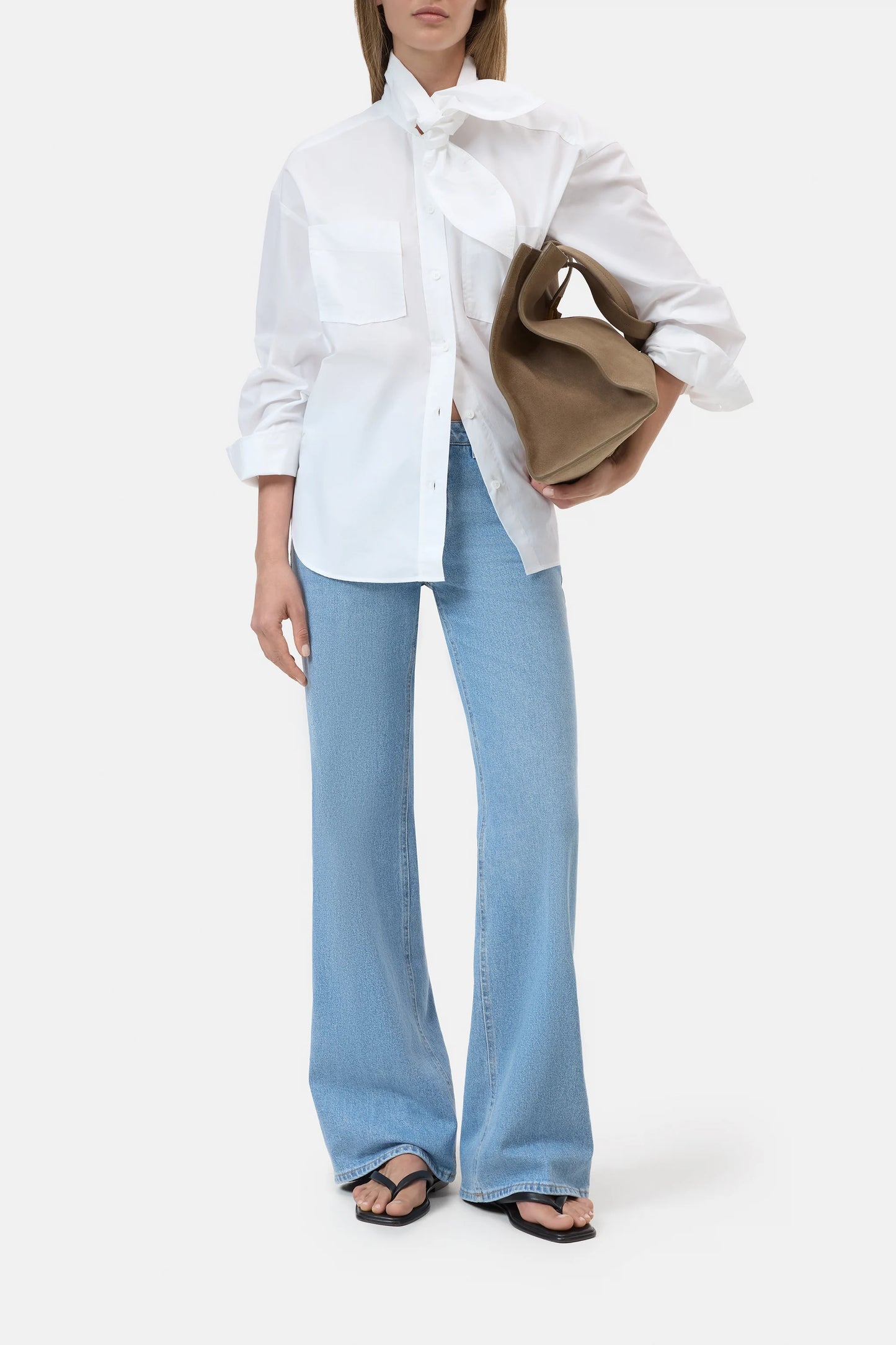 SCARF SHIRT WHITE