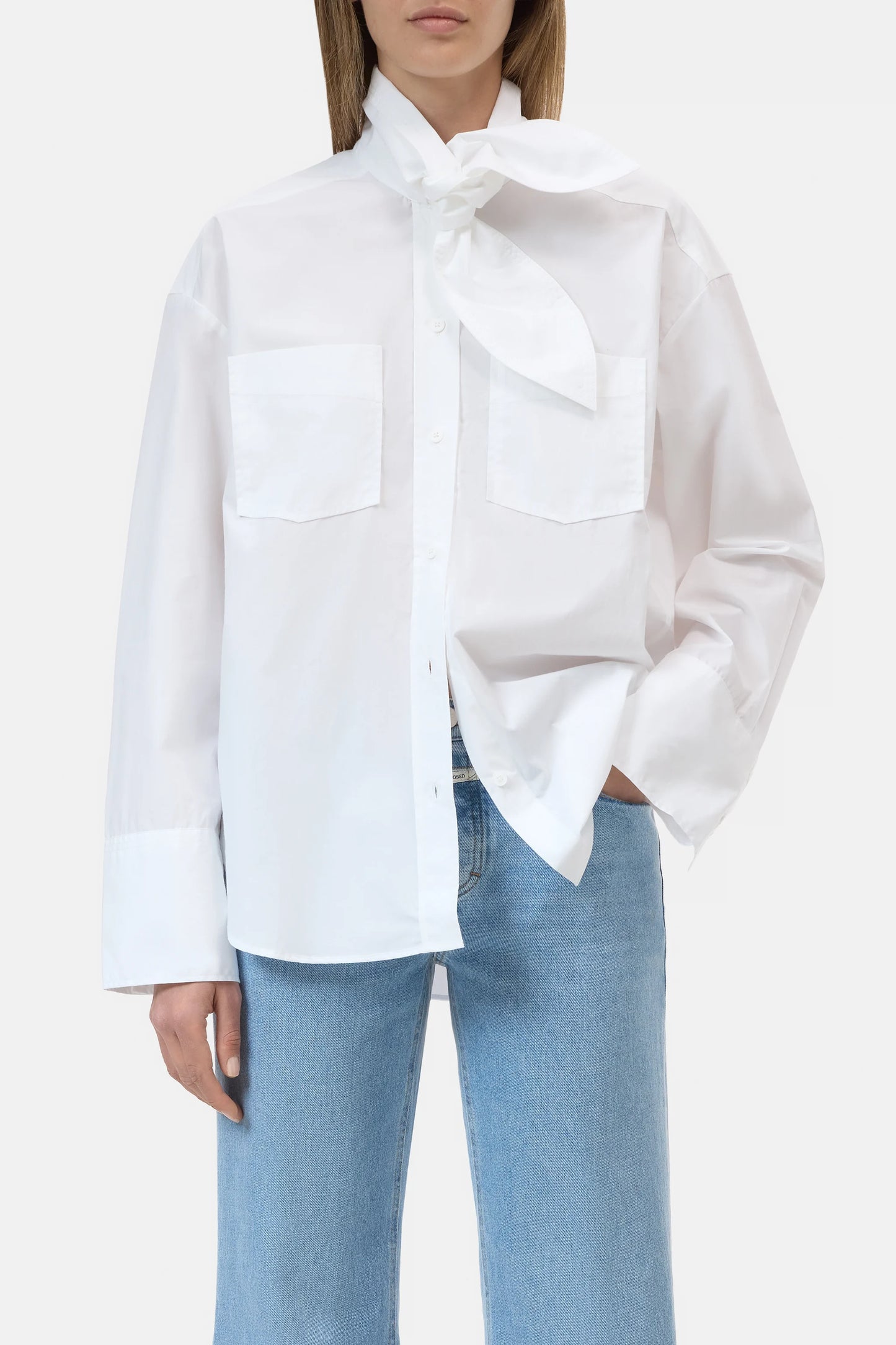 SCARF SHIRT WHITE