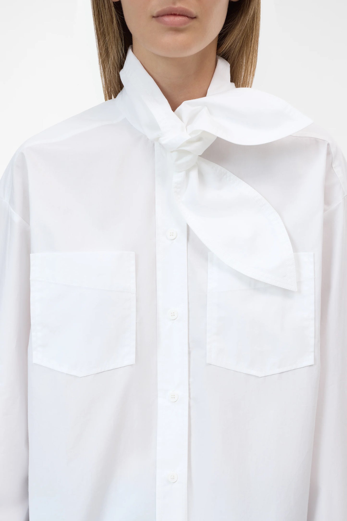 SCARF SHIRT WHITE