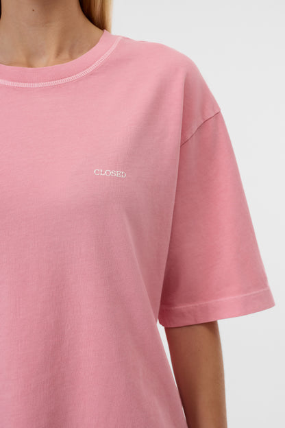 Relaxed T-shirt peony pink