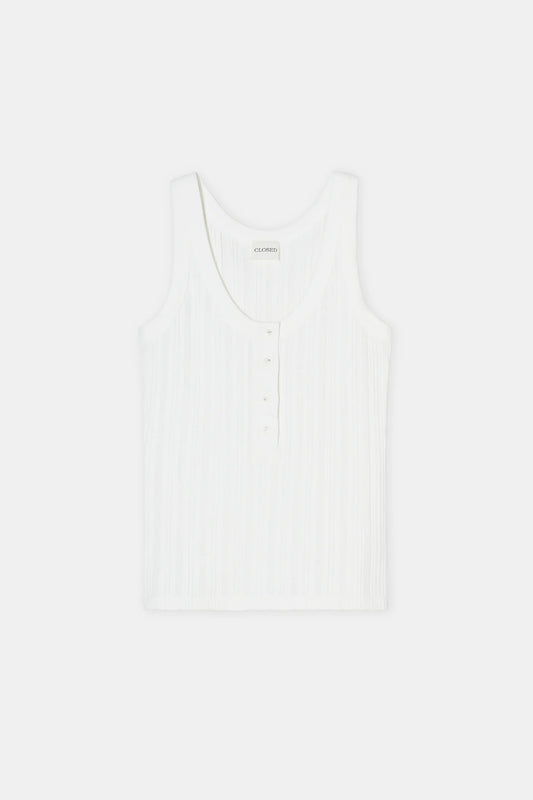 HALF PLACKET TANK TOP IVORY