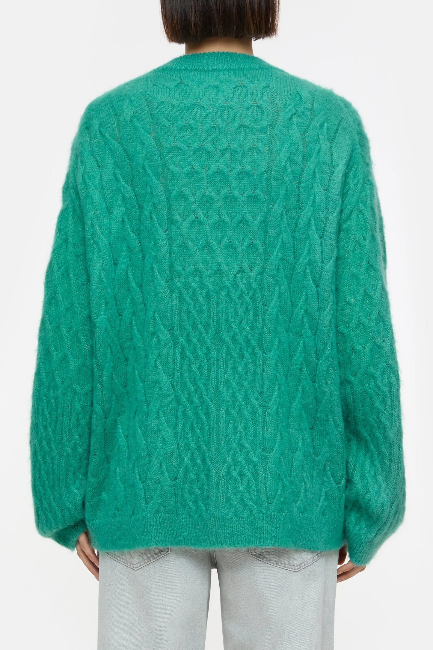 CABLE LONG SLEEVE MEADOW GREEN