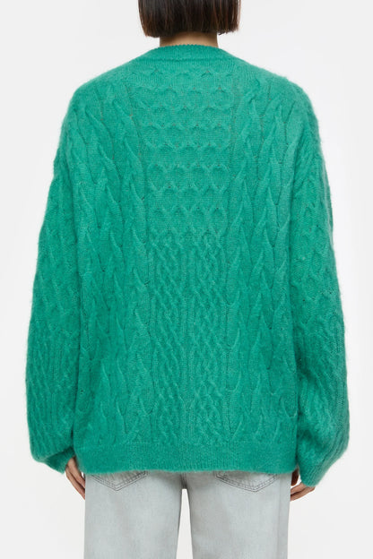 CABLE LONG SLEEVE MEADOW GREEN