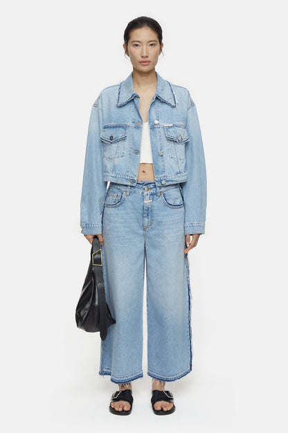 BOXY DENIM JACKET LIGHT BLUE