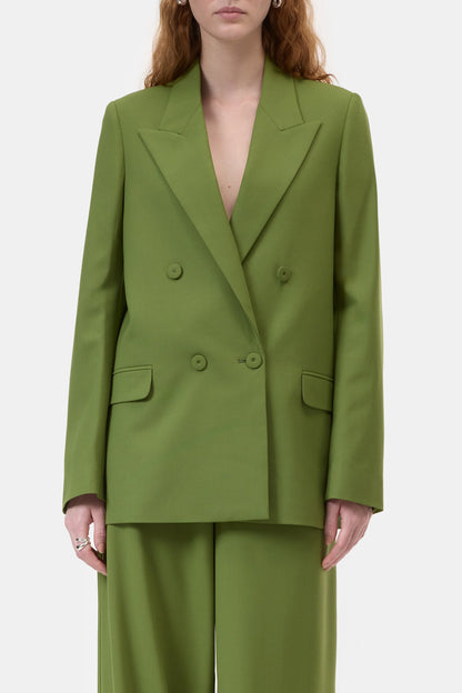 FITTED DOUBLEBREASTED BLAZER PISTACHIO GREEN