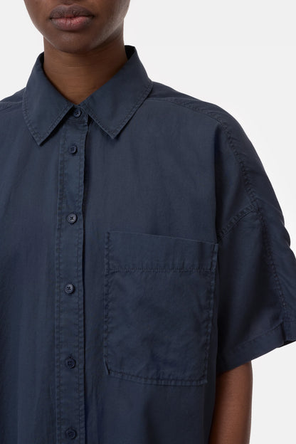 OVERSIZED SHIRT DRESS DARK NIGHT