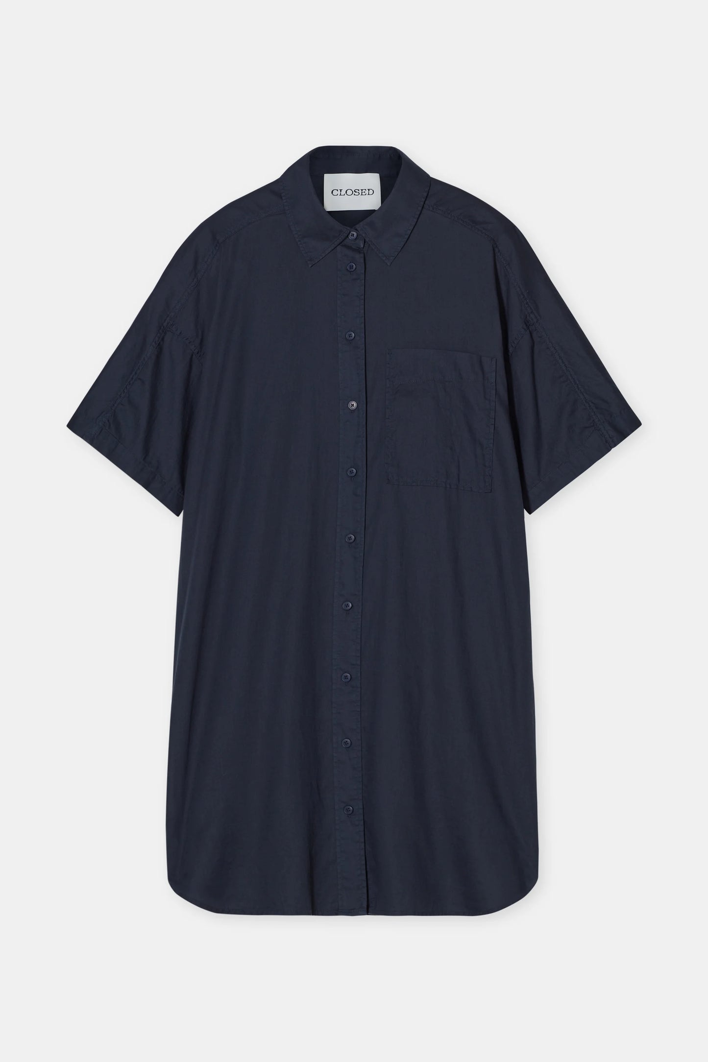 OVERSIZED SHIRT DRESS DARK NIGHT
