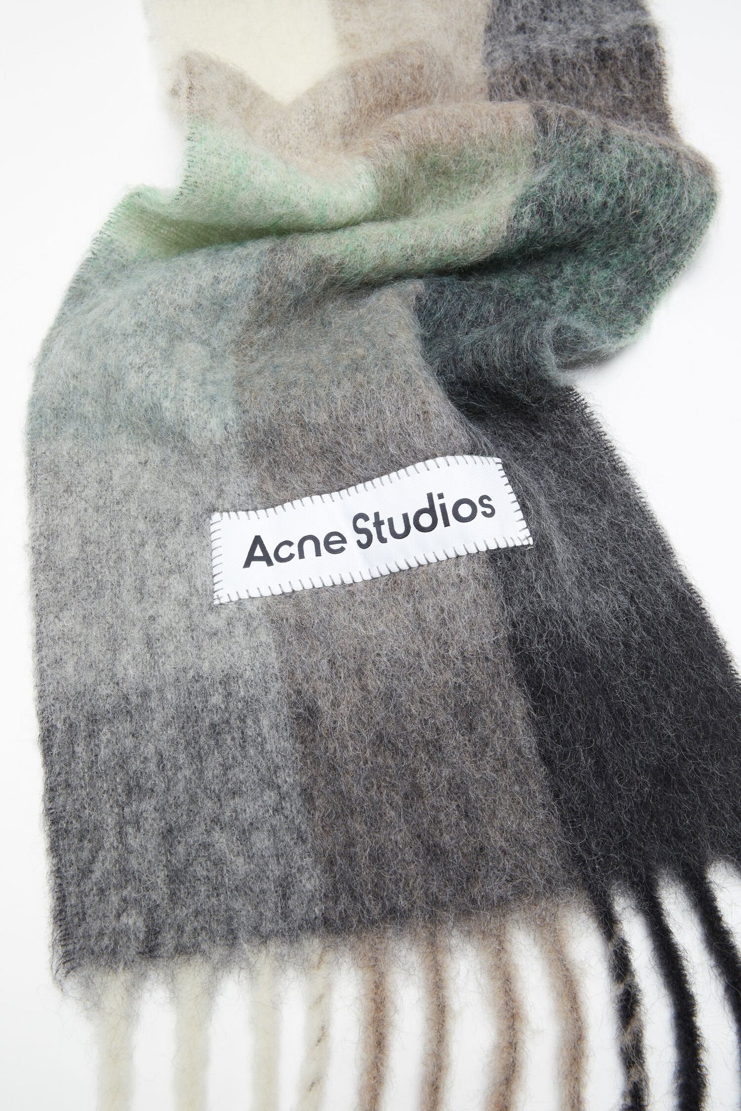 HEAVY SCARF GREEN/GREY/BLACK