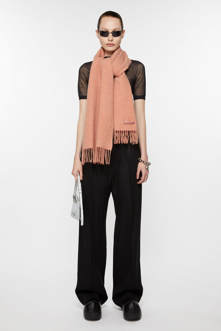 WOOL SCARF CARAMEL ROSE MELANGE