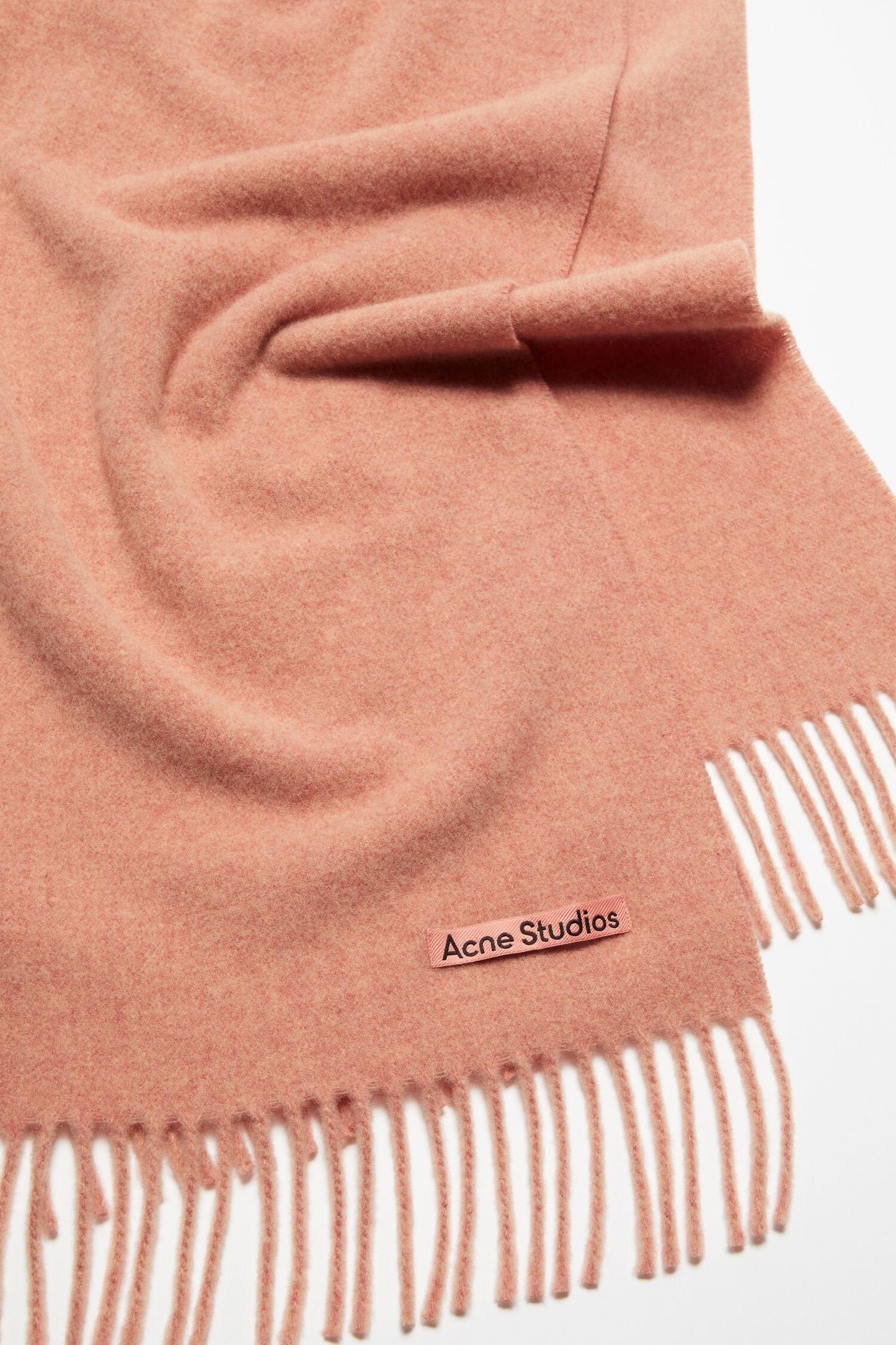 WOOL SCARF CARAMEL ROSE MELANGE