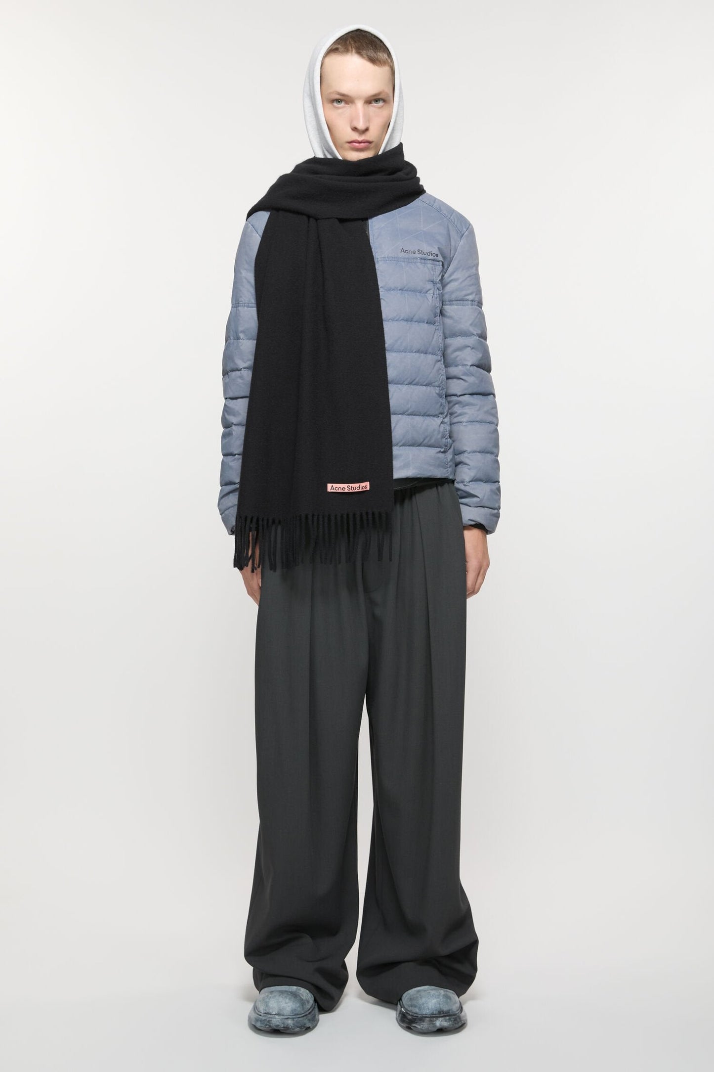 WOOL SCARF BLACK SMALL