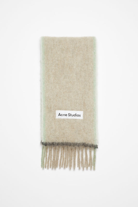 WOOL SCARF BEIGE/GREY