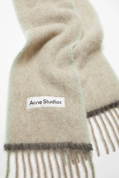 HEAVY SCARF BEIGE/GREY