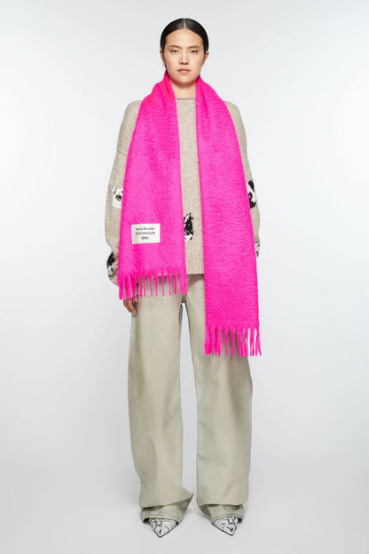 MOHAIR SCARF FUCHSIA PINK